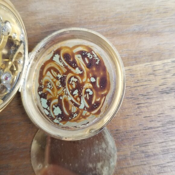 Colibri Pocket Watch Incabloc 17J Swiss Gold Tone Parts or Project Only READ - Picture 7 of 11